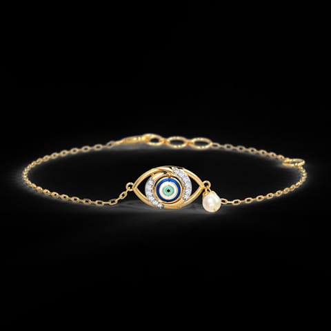 Modish Evil Eye Pearl Bracelet Modish Evil Eye Pearl Bracelet