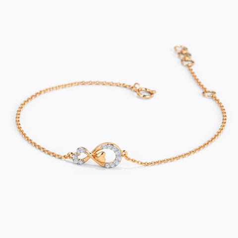 Entwined Diamond Infinity Heart Bracelet Entwined Diamond Infinity Heart Bracelet