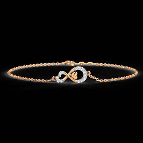 Entwined Diamond Infinity Heart Bracelet Entwined Diamond Infinity Heart Bracelet