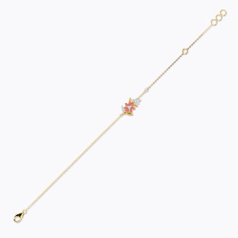 Captivating Flora Diamond Chain Bracelet