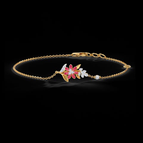 Captivating Flora Diamond Chain Bracelet