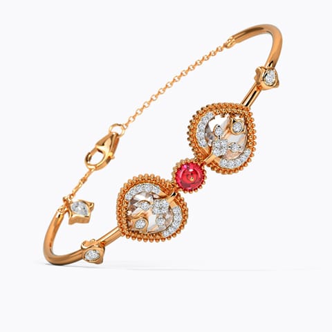 Blooming Leaf Gemstone Bracelet