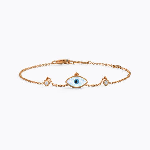 Gleaming Evil Eye Chain Bracelet