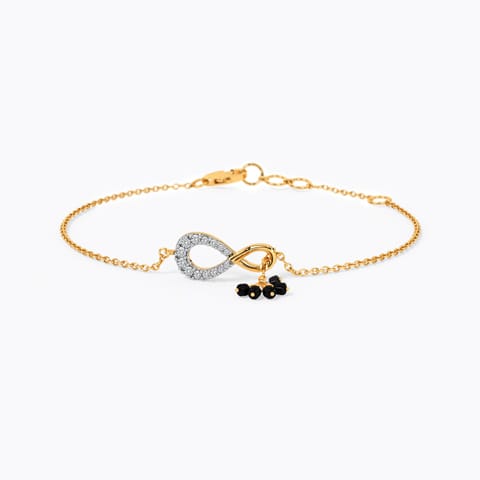 Love Infinity Diamond Mangalsutra Bracelet Love Infinity Diamond Mangalsutra Bracelet