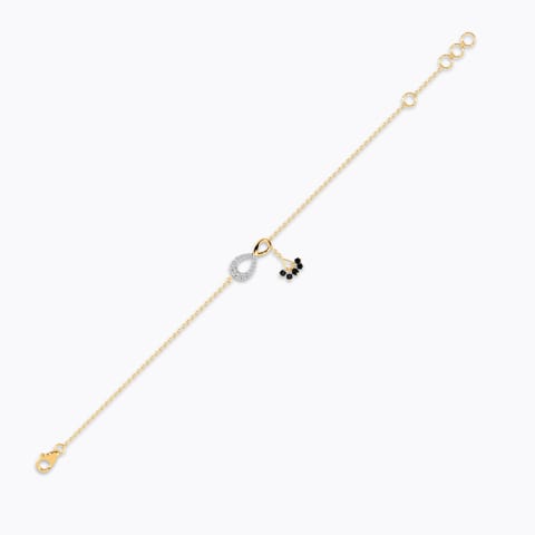Love Infinity Diamond Mangalsutra Bracelet Love Infinity Diamond Mangalsutra Bracelet