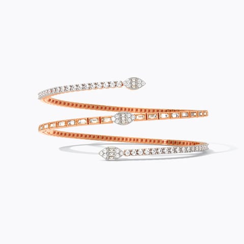 Serene Spiral Diamond Bracelet