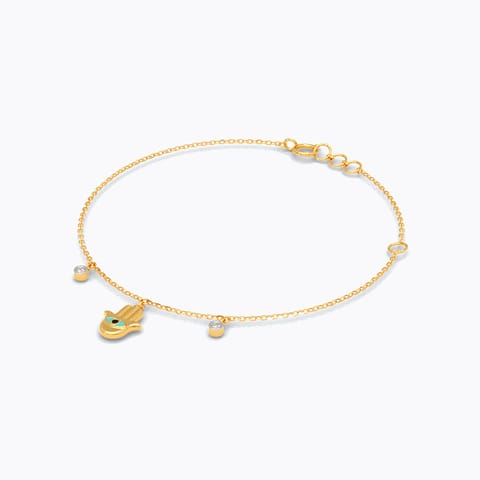 Hamsa Diamond Evil Eye Chain Bracelet Hamsa Diamond Evil Eye Chain Bracelet