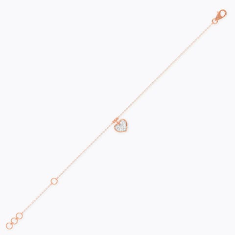 Hanging Heart Diamond Chain Bracelet Hanging Heart Diamond Chain Bracelet
