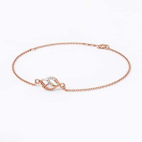 Gleaming Leaf Diamond Bracelet