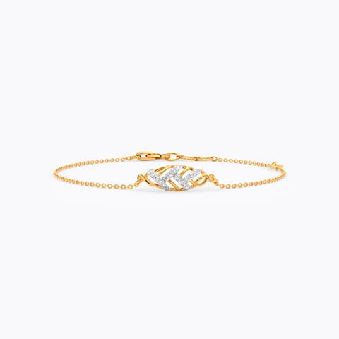Sparkling Zig Zag Diamond Chain Bracelet Sparkling Zig Zag Diamond Chain Bracelet