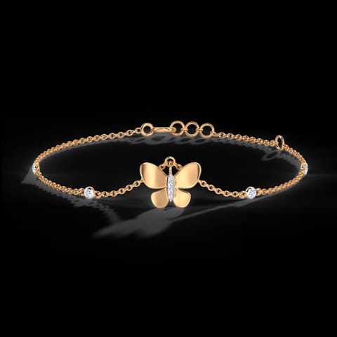 Elsa Diamond Butterfly Charm Bracelet