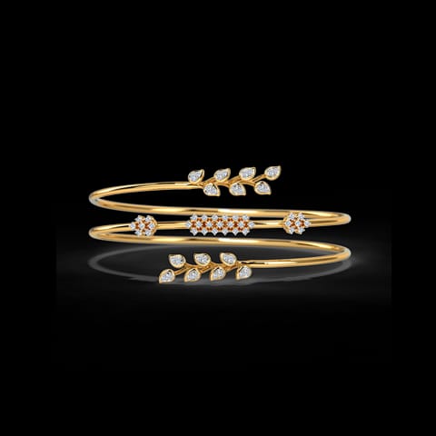 Alisha Floral Spiral Diamond Bracelet