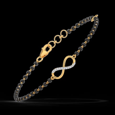 Obi Infinity Diamond Mangalsutra Bracelet Obi Infinity Diamond Mangalsutra Bracelet