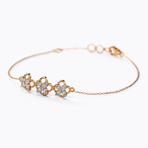 Alisha Quad Diamond Chain Bracelet Alisha Quad Diamond Chain Bracelet