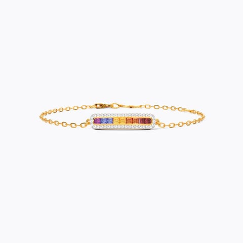 Rainbow Veil Gemstone Chain Braceet Rainbow Veil Gemstone Chain Braceet