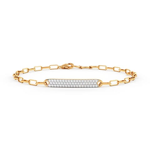 Midnight Pave Bar Diamond Chain Bracelet Midnight Pave Bar Diamond Chain Bracelet