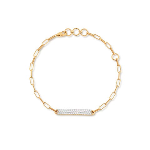 Midnight Pave Bar Diamond Chain Bracelet Midnight Pave Bar Diamond Chain Bracelet