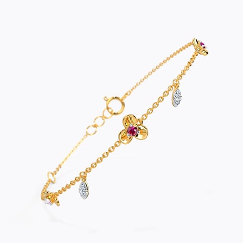 Adhira Floral Gemstone Bracelet