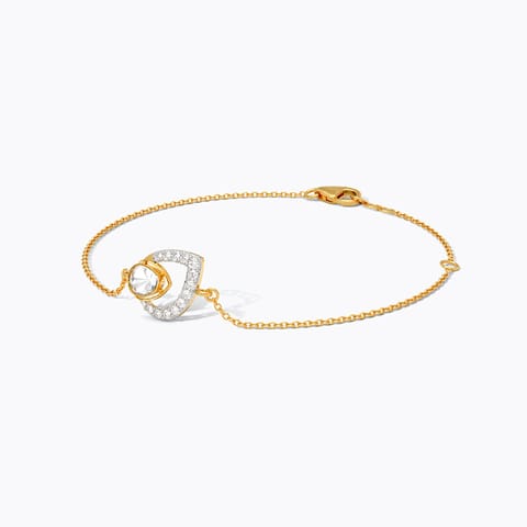 Rosette Polki Gemstone Chain Bracelet