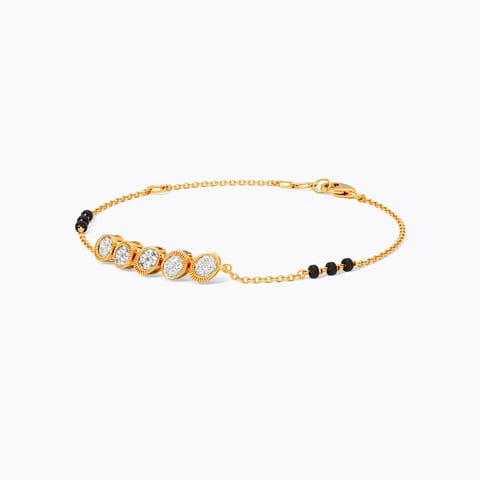 Spark Stack Diamond Mangalsutra Bracelet