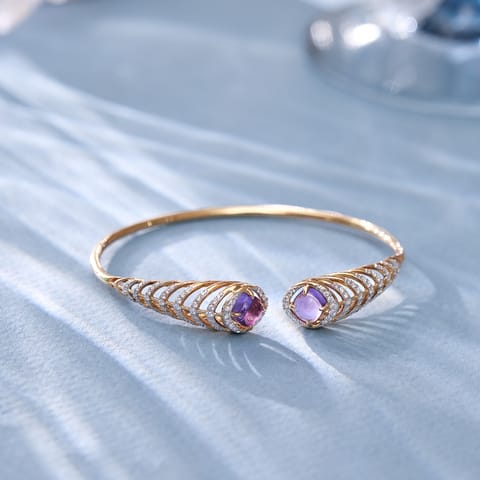 Violet Ripples Gemstone Bracelet