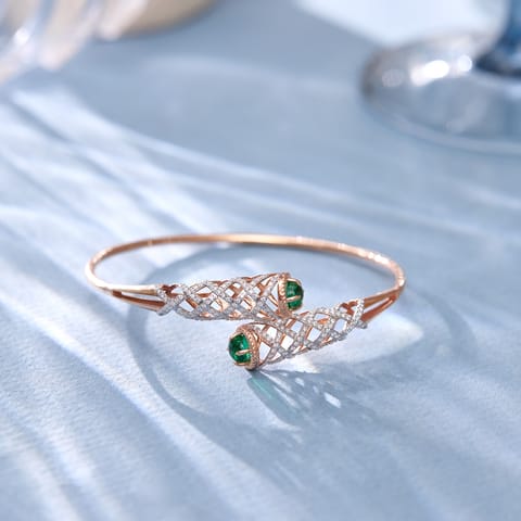 Lattice Green Gemstone Bracelet