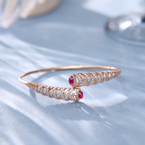 Red Ripples Gemstone Bracelet