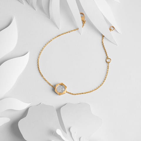 Diamond Bracelets 14 Karat Yellow Gold Bijou Diamond Bracelet