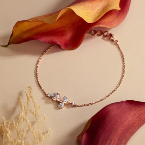 Subtle Tulip Diamond Bracelet