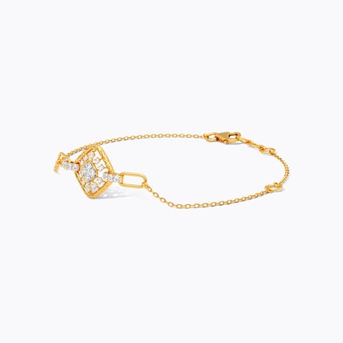 Linking Square Diamond Bracelet