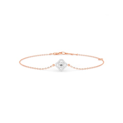 Cubical Spark Diamond Chain Bracelet