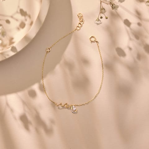 Serene Spiral 9KT Diamond Chain Bracelet