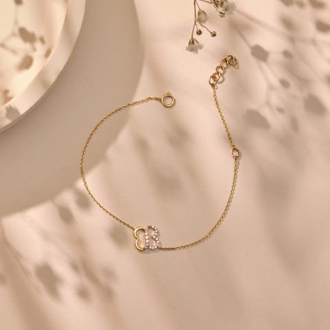 Fluid Curve 9KT Diamond Chain Bracelet Fluid Curve 9KT Diamond Chain Bracelet