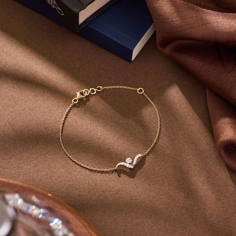 Chevron Diamond Mangalsutra Bracelet Chevron Diamond Mangalsutra Bracelet