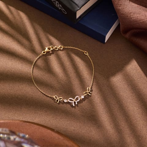 Trio Blossom Diamond Mangalsutra Bracelet Trio Blossom Diamond Mangalsutra Bracelet