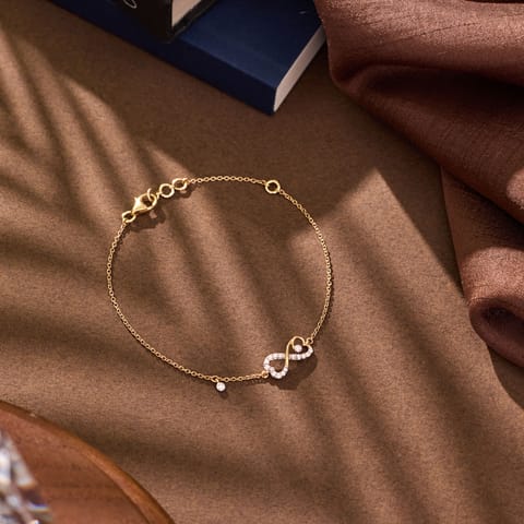 Infinite Heart Diamond Mangalsutra Bracelet Infinite Heart Diamond Mangalsutra Bracelet