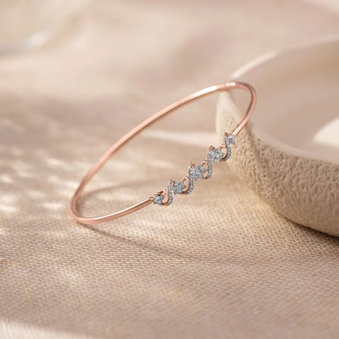 Ribbon Swirl Diamond Oval Bracelet