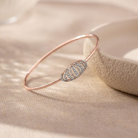 Oval Shell Diamond Oval Bracelet