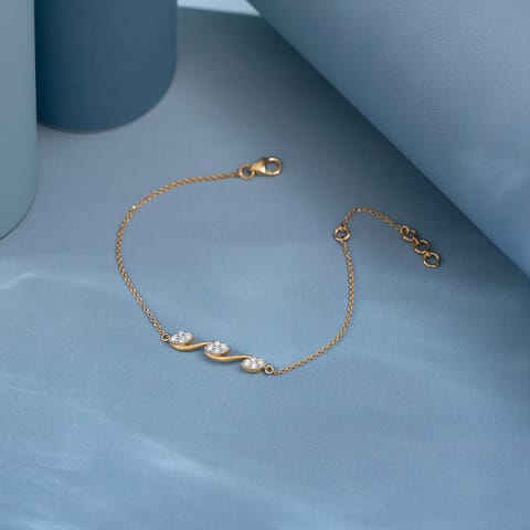 Diagonal Wave Diamond Bracelet