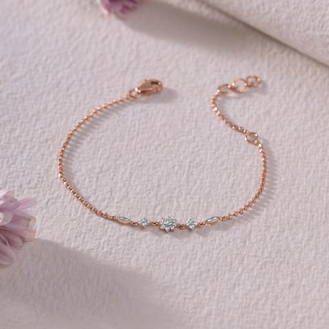 Radiant North Star Diamond Chain Bracelet