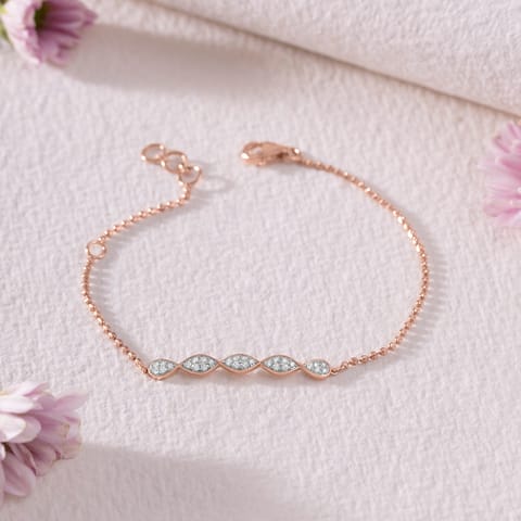 Dainty Marquise Diamond Chain Bracelet