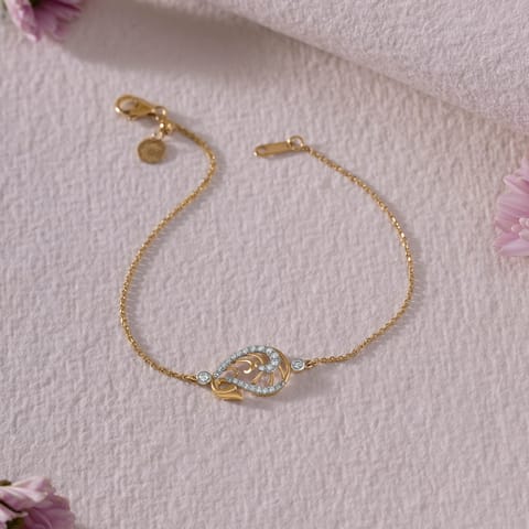 Shell Adjustable Diamond Bracelet