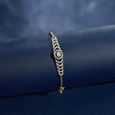 Chevron Crown Diamond Bracelet