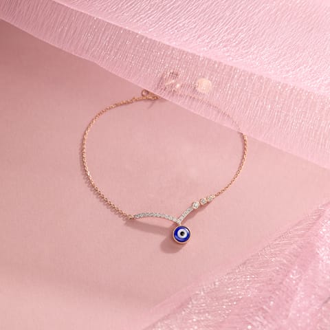 Chevron Evil Eye Gemstone Bracelet Chevron Evil Eye Gemstone Bracelet