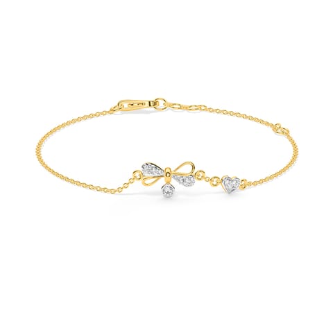 Bow & Love Diamond Bracelet