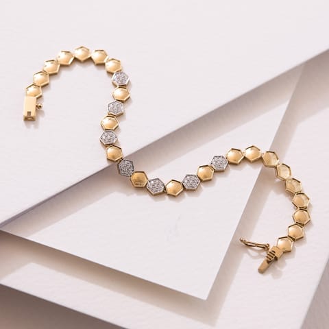Hexagon Trails Diamond Bracelet Hexagon Trails Diamond Bracelet