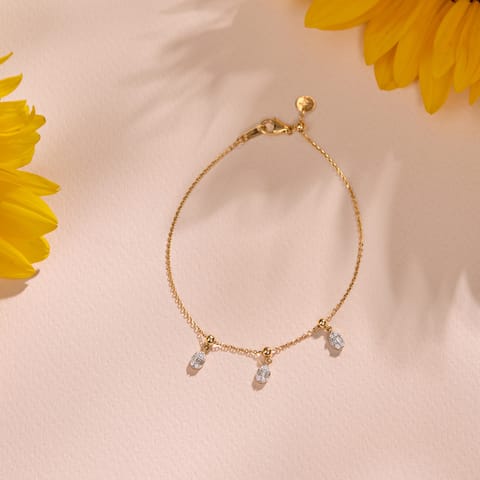 Orb Charms Diamond Chain Bracelet