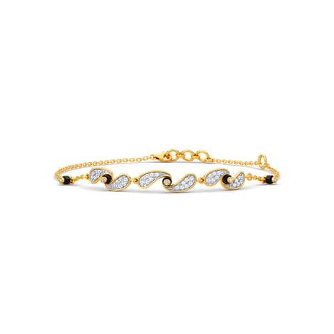 Swirly Promise Diamond Mangalsutra Bracelet