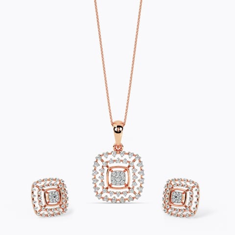 Anshi Diamond Pendant Set