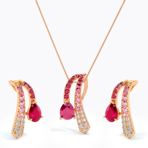 Blush Blaze Gemstone Pendant Set Blush Blaze Gemstone Pendant Set
